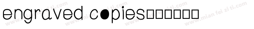 engraved copies字体转换